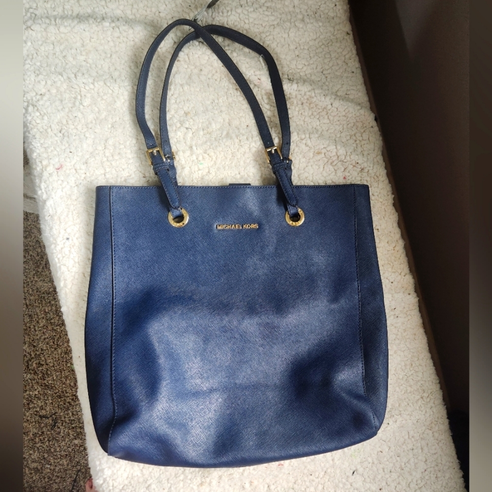 Michael Kors blue/black tote bag